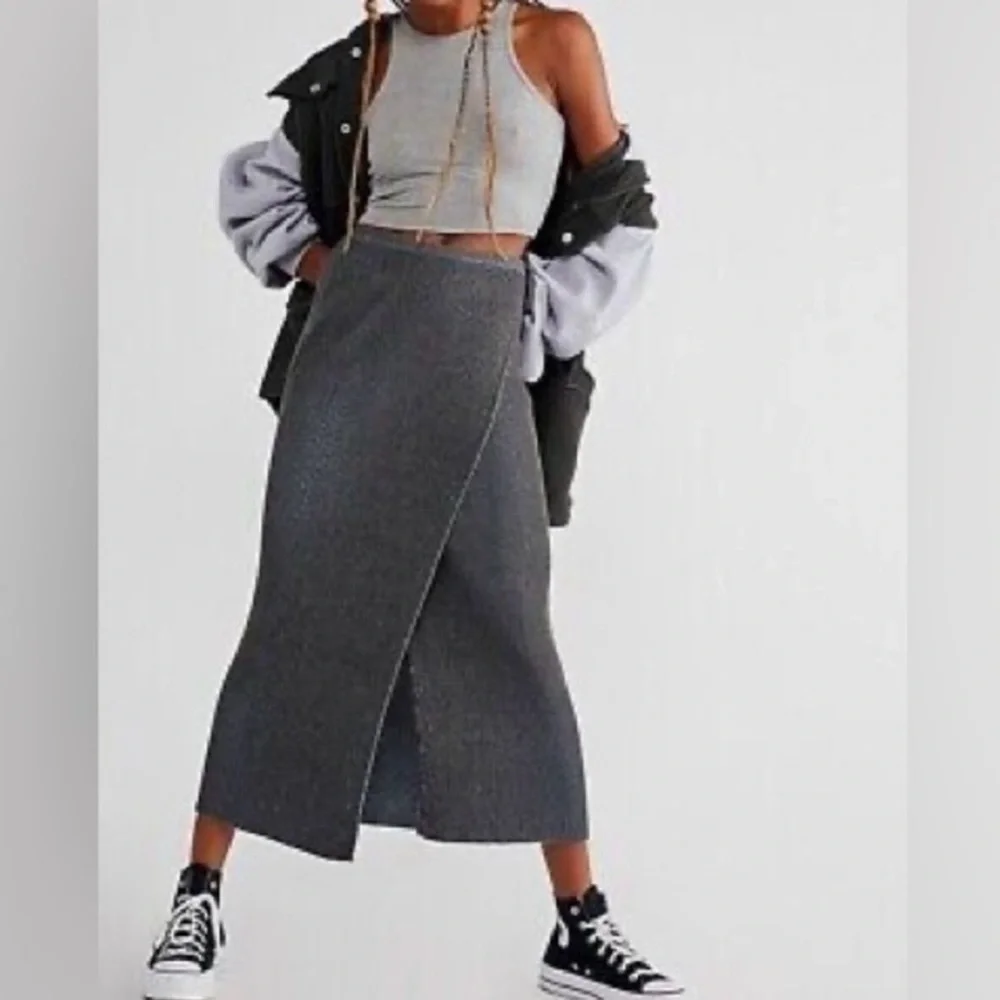 Free People Charcoal Pencil Skirt